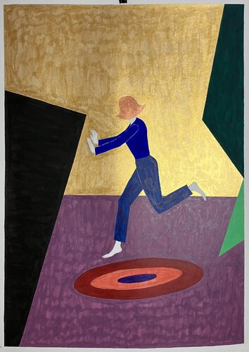 Die Flucht (Besuch einer Unbekannten 3) von Barbara Krijanovsky, Malerei kaufen auf Singulart