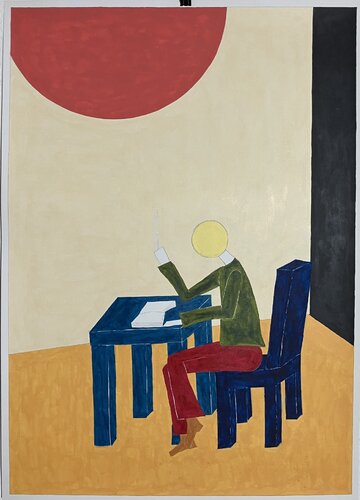 Gynmnopédie 3 (Warten) by Barbara Krijanovsky, Painting for Sale on Singulart