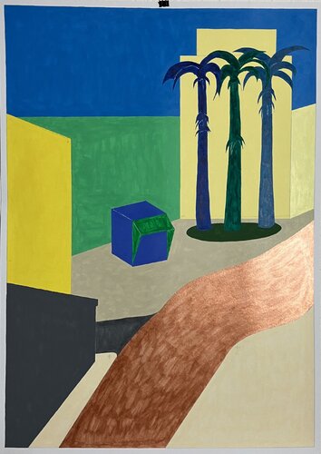 Auf dem Corso Vittorio Emanuele von Barbara Krijanovsky, Malerei kaufen auf Singulart