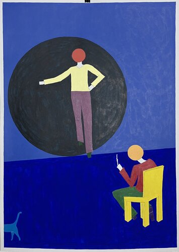 Der Regisseur (Theater 1) von Barbara Krijanovsky, Malerei kaufen auf Singulart
