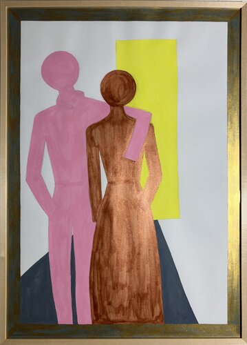 Künstlerpaar (Arte povera 2) von Barbara Krijanovsky, Werk auf Papier kaufen auf Singulart
