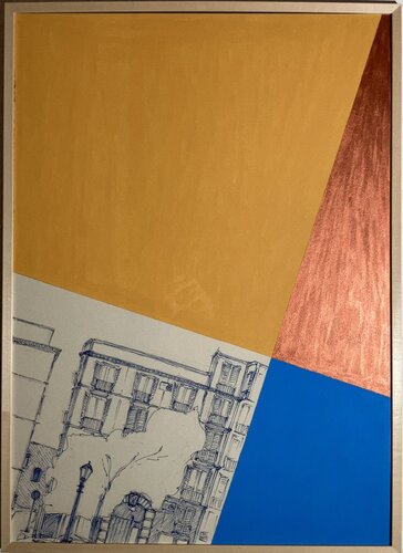 Postcards (Bar Fiorillo, Piazza Bellini, Napoli) di Barbara Krijanovsky, Pittura in vendita su Singulart