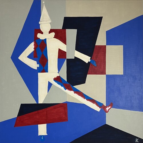 Masken 3 (Bad day at the office) by Barbara Krijanovsky, Painting for Sale on Singulart
