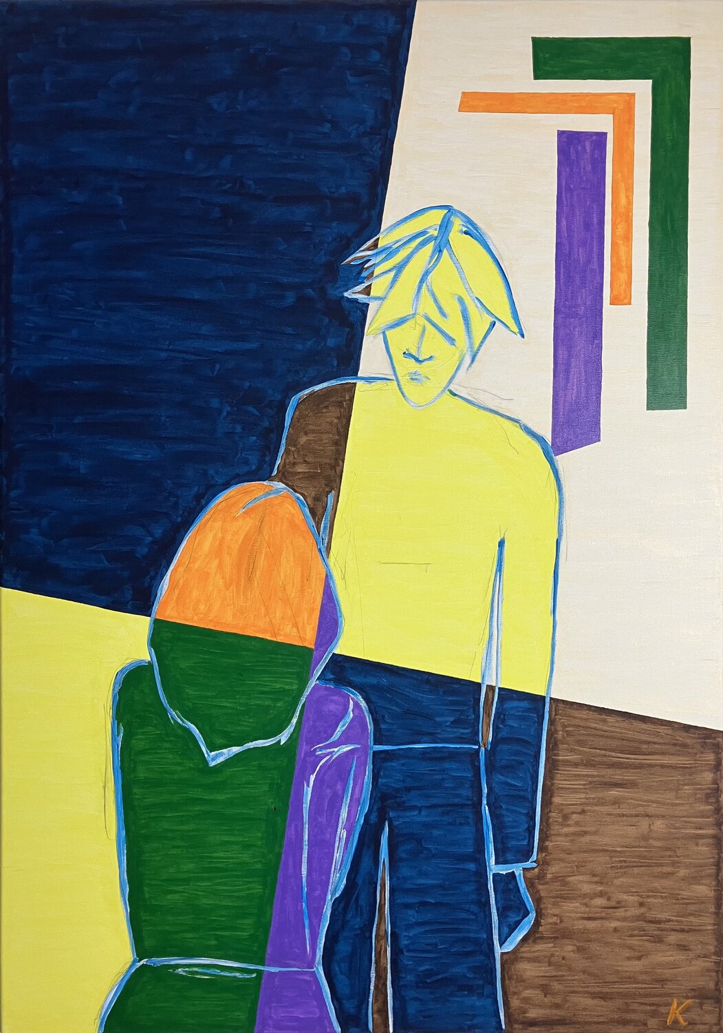 Strange encounter Barbara Krijanovsky Original painting for sale
