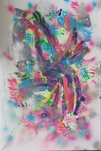 Great Vibe di The Yogui Painter Mila Hurtado, Pittura in vendita su Singulart