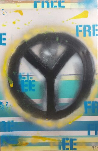 Ucrania Free di The Yogui Painter Mila Hurtado, Pittura in vendita su Singulart