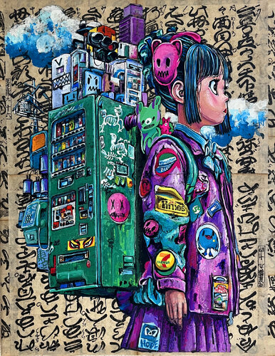 Samurai Girl #1 di Pavel Sipkin, Pittura in vendita su Singulart