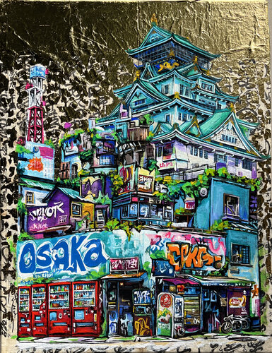 Modern Japanese Castles von Pavel Sipkin, Malerei kaufen auf Singulart