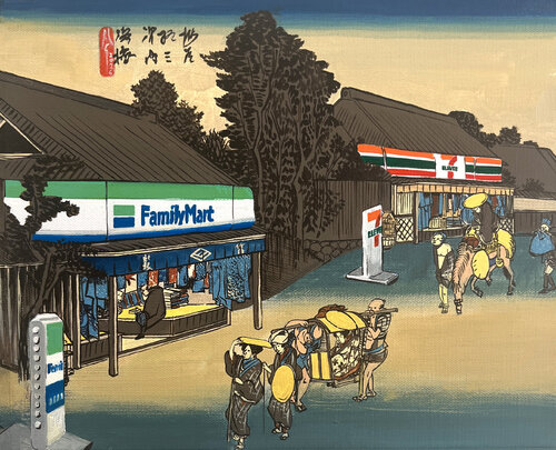 Edo Konbini street by Pavel Sipkin, Painting for Sale on Singulart