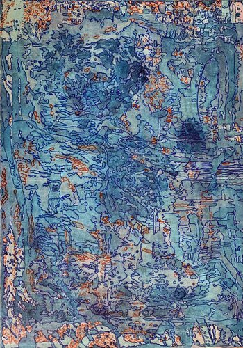 Variations bleues van Gisèle Tabone, Schilderij te koop op Singulart