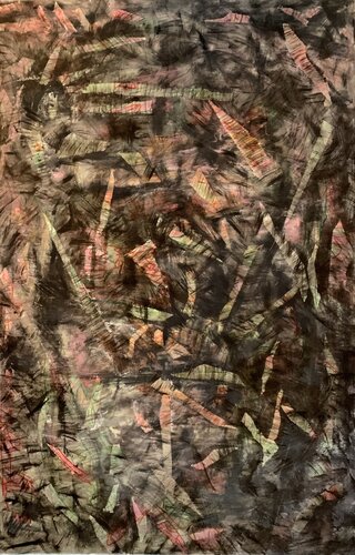 T2026-F28 Composition abstraite di Gisèle Tabone, Pittura in vendita su Singulart