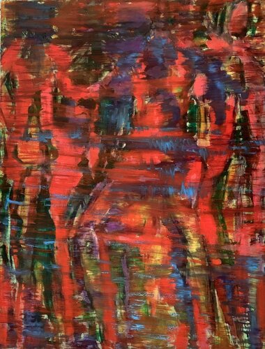 Granada Song- Abstrait informel  T2026-M07-HP by Gisèle Tabone, 絵画 for Sale on Singulart