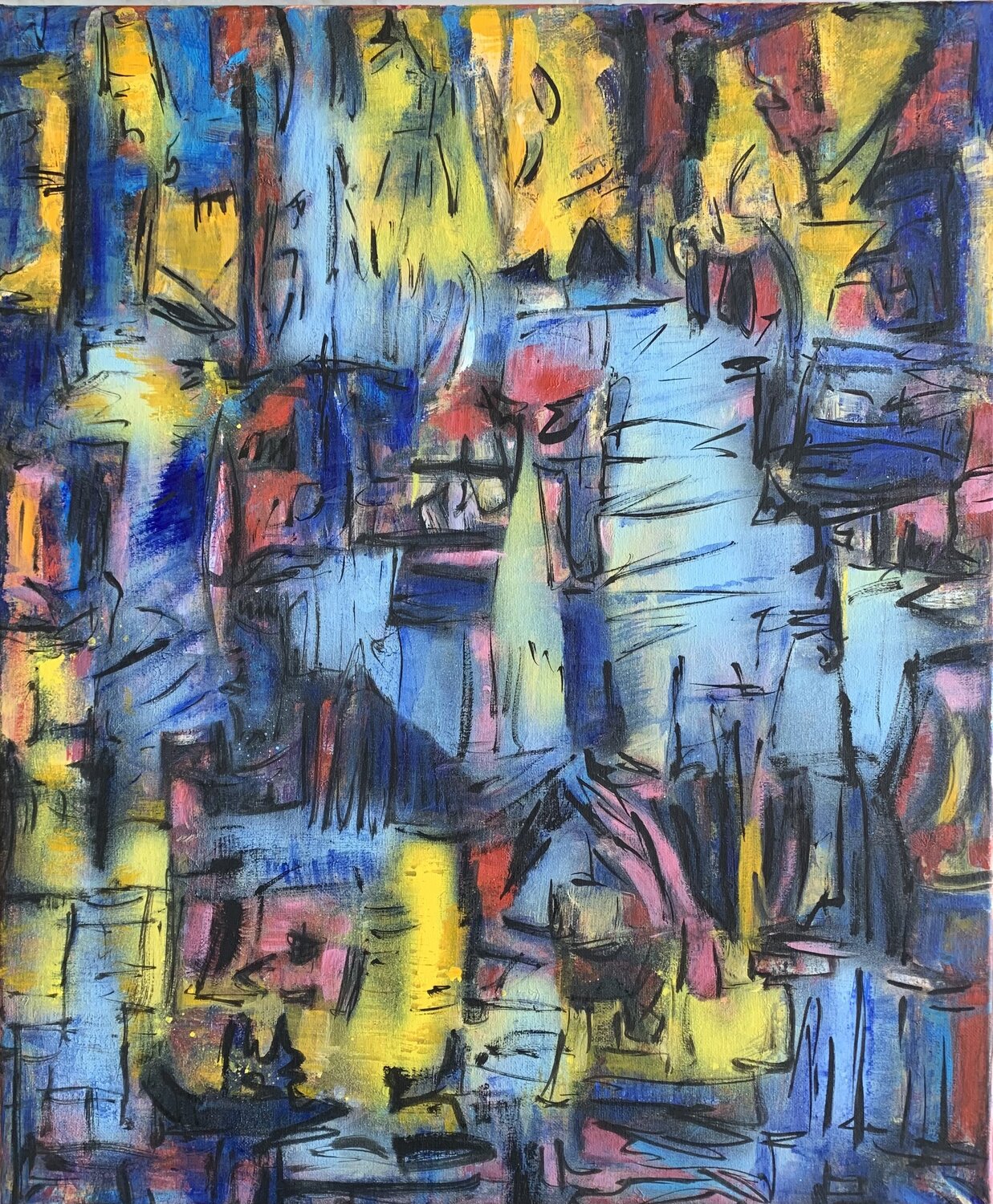 Night Lights /T2025-M17-HAPEB Gisèle Tabone Peinture originale à vendre