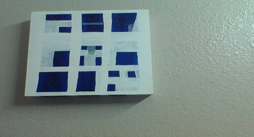 When does Blue and White equal Black and White? van J Fitzpatrick, Schilderij te koop op Singulart