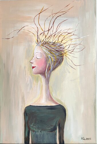 The mood of the wind (3) 60x40 (2025) van Helen Spoon, Schilderij te koop op Singulart