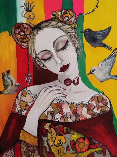 Madonna of Our Time de Helen Spoon, Pintura a la venta en Singulart