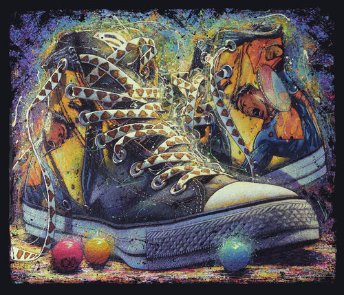 COMICS Converse by BRUNO BISI, 회화 for Sale on Singulart