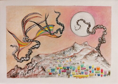 Colorful dreams by Luís Bastos, 종이 for Sale on Singulart