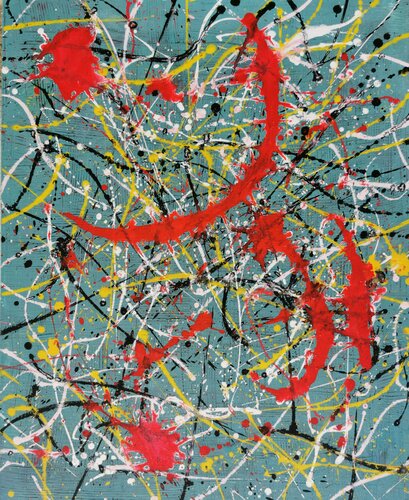 Seven stains on a weave by Luís Bastos, Painting for Sale on Singulart