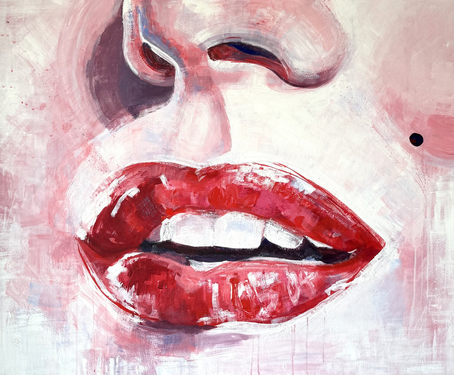 Kiss of Marilyn Mixed Media Anfissa Vassé Druck zu verkaufen
