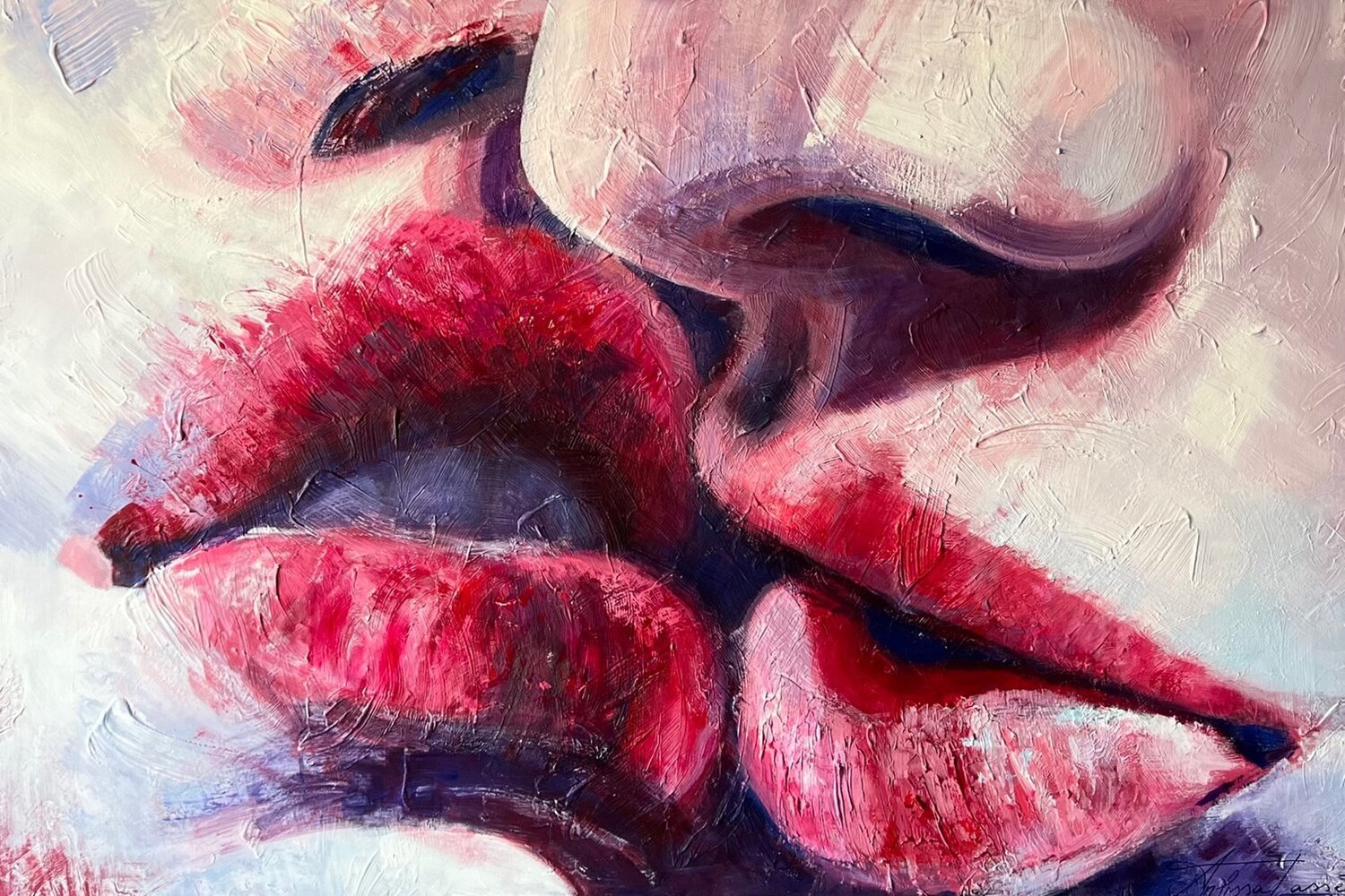 Romeo and Juliet Mixed Media Anfissa Vassé Druck zu verkaufen