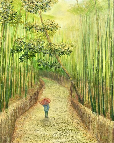 BOSQUE DE BAMBU van Mariana Gomez Otero, Schilderij te koop op Singulart