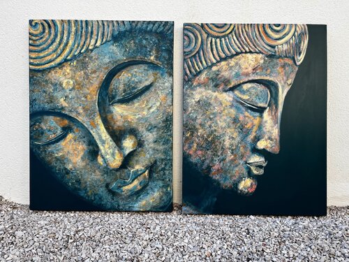 PAZ INTERIOR (Díptico) van Mariana Gomez Otero, Schilderij te koop op Singulart