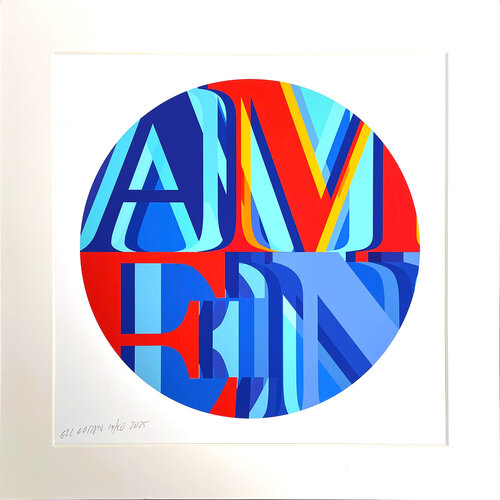AMEN BLUE & RED von Gil Goren, Druck kaufen auf Singulart