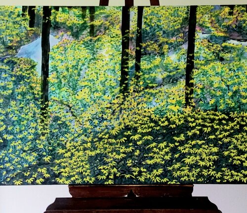 Il y a un monde sous les arbres von Hysao Takagi, Malerei kaufen auf Singulart