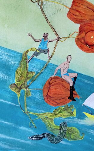 conte sur les Physalis van Hysao Takagi, Schilderij te koop op Singulart