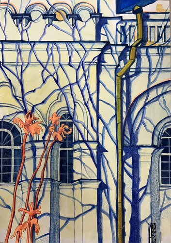 Nostalgie in Blau di Vera Fischer, Pittura in vendita su Singulart