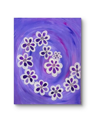 Florece desde el Centro de Rosalia Parama Alvarez, Pintura a la venta en Singulart