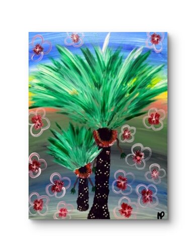 Palmeras en Hawaii van Rosalia Parama Alvarez, Schilderij te koop op Singulart