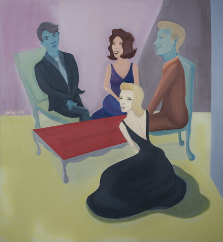 Conversation In The Milton´'s Studio van Jules Carp, Afdruk te koop op Singulart