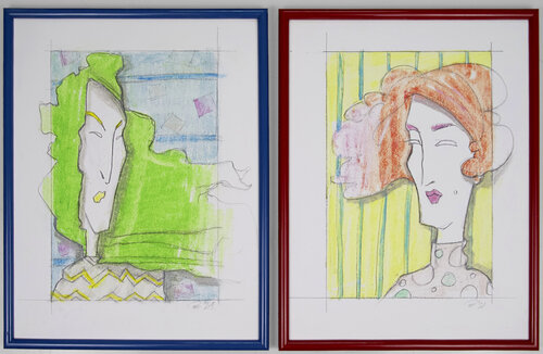 Ungleiche Schwestern di Petra Goetz, Opera su carta in vendita su Singulart