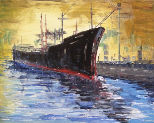 Cape Town harbour van Margarita Sprecher, Schilderij te koop op Singulart