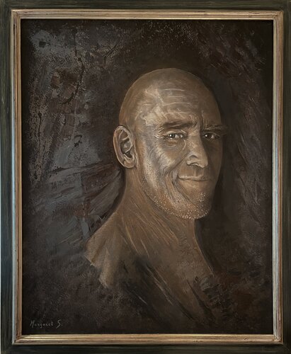 A Proud Old Man Whose Eyes Say It All von Margarita Sprecher, Malerei kaufen auf Singulart