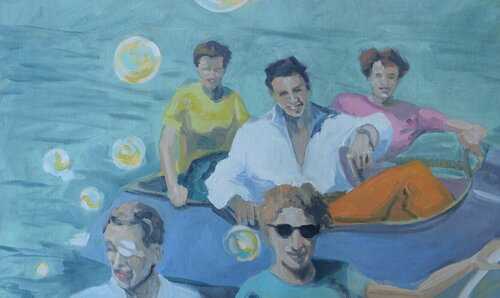 Luftblasen 3 van Heike Müller, Schilderij te koop op Singulart