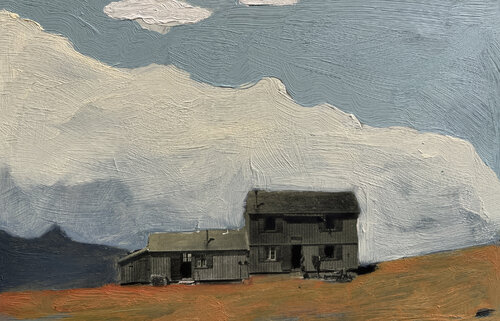 Clariden Hütte di Heike Müller, Pittura in vendita su Singulart
