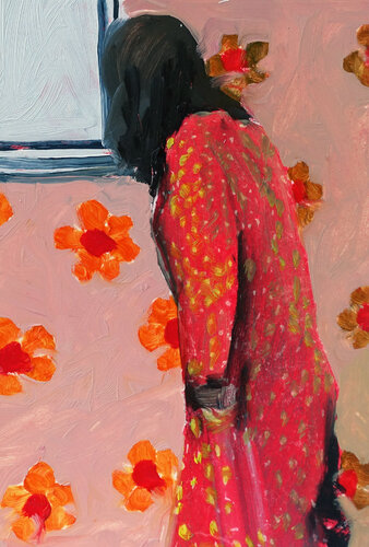 Hockneys Spiegel van Heike Müller, Schilderij te koop op Singulart