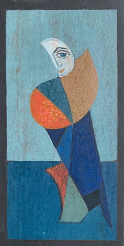 2024 071. PB.   Prise de tête à la lune. von Franck Beroard, Malerei kaufen auf Singulart