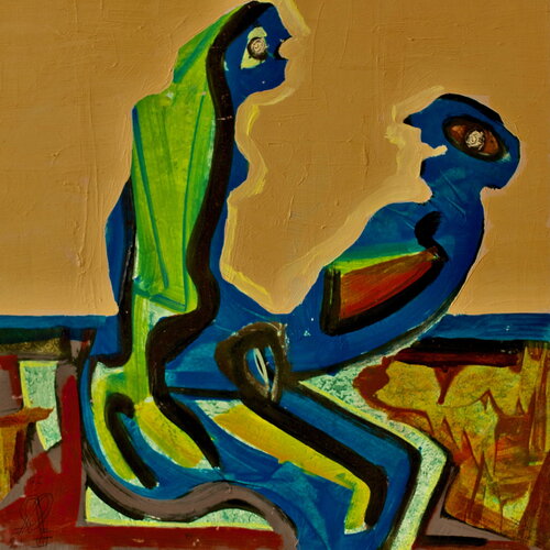 André  Beroard 1995 068    Rencontre van Franck Beroard, Schilderij te koop op Singulart