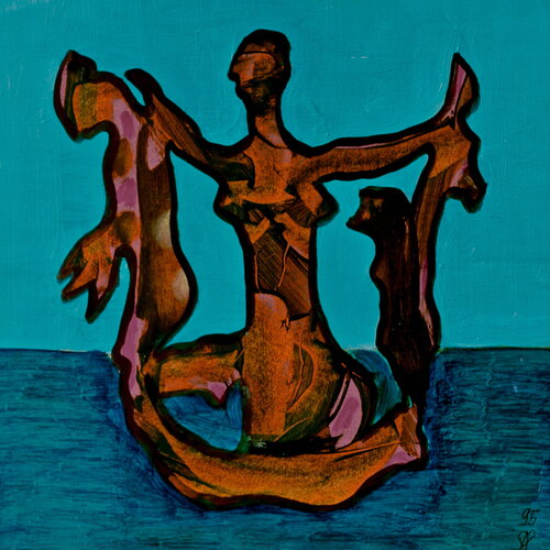 André  Beroard 1995 070.   La sagesse. van Franck Beroard, Schilderij te koop op Singulart