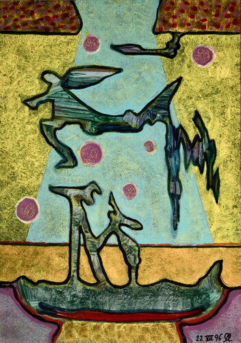 André Beroard      1996 030.   Le désaccord di Franck Beroard, Pittura in vendita su Singulart