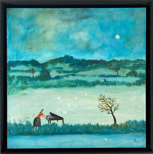 2013 003. HT.   L'appel du piano. by Franck Beroard, Painting for Sale on Singulart