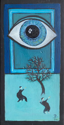 2024 065 PB.   La danse de l'arbre. von Franck Beroard, Malerei kaufen auf Singulart