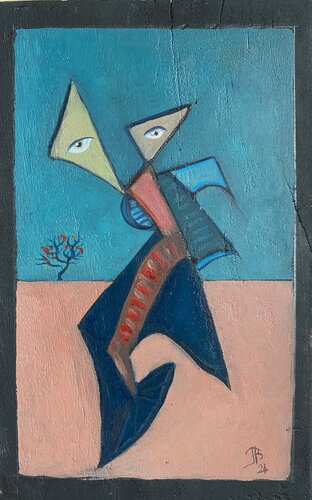 2024 061 PB.   La femme et l'enfant. von Franck Beroard, Malerei kaufen auf Singulart