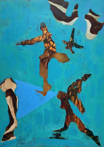 André Beroard.  FB AB 1989 046.   Lévitation. von Franck Beroard, Malerei kaufen auf Singulart
