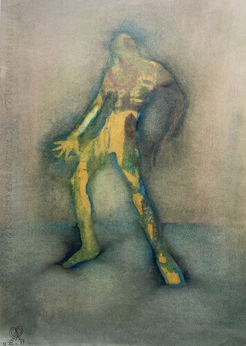 André  Beroard. FB AB 1989 026     La danse du silence. van Franck Beroard, Schilderij te koop op Singulart