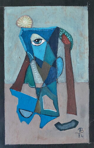 2024 054  PB.   L'Homme est complexe. van Franck Beroard, Schilderij te koop op Singulart